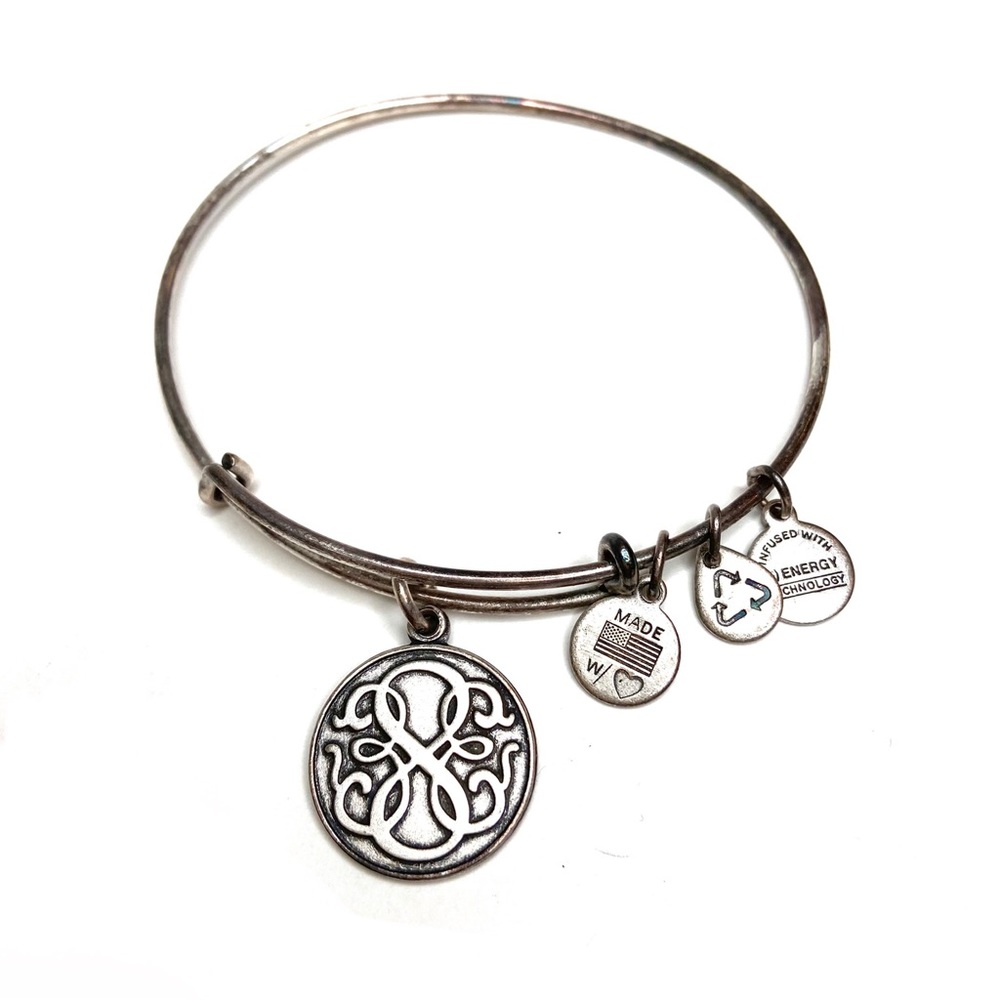 ALEX and ANI 2014 Silver Tone (+)Energy Bracelet